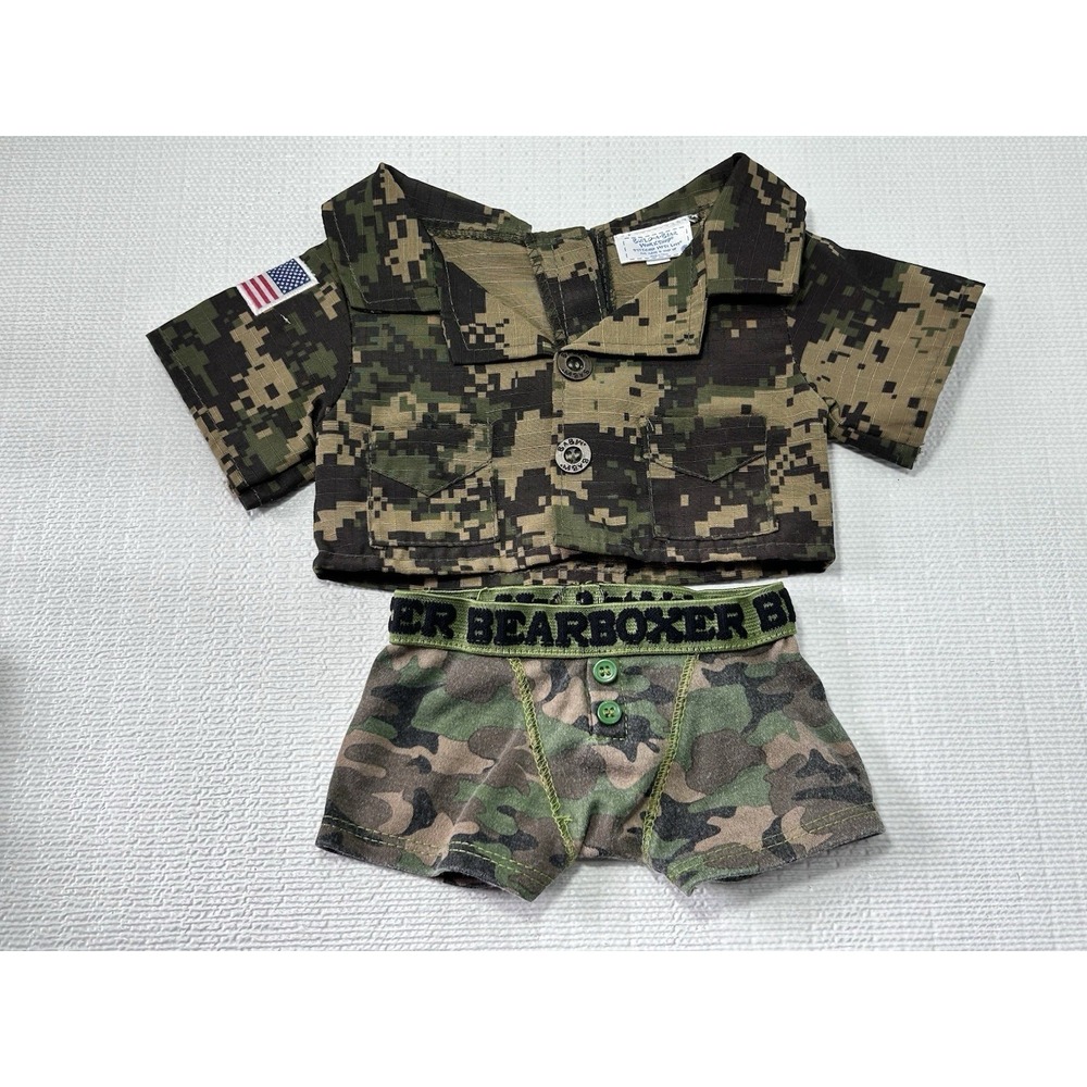 Build A Bear Army Military Camouflage 2 Peice Uniform Outfit